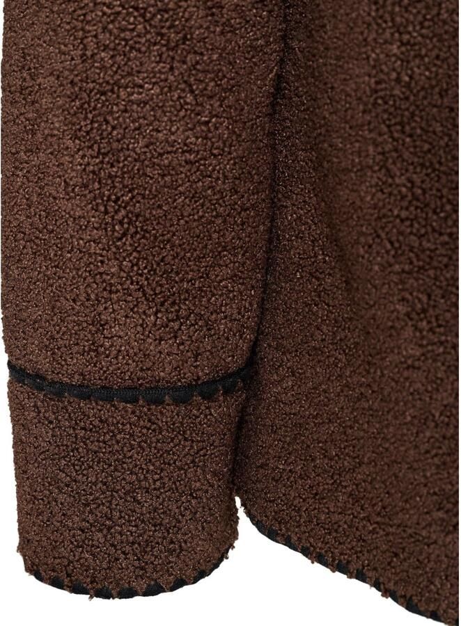 Zizzi teddy jas Plus Size donkerbruin - Foto 2