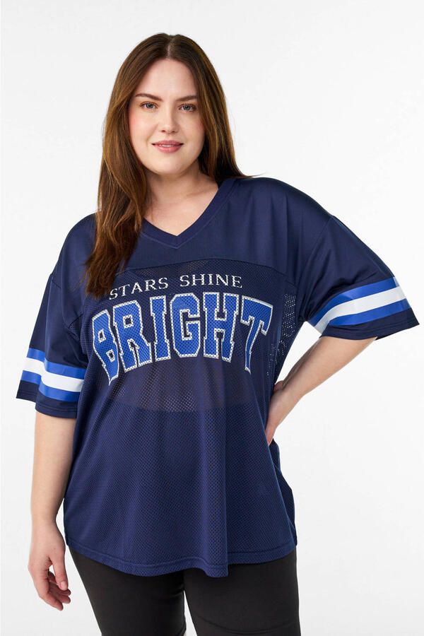 Zizzi top donkerblauw - Foto 3