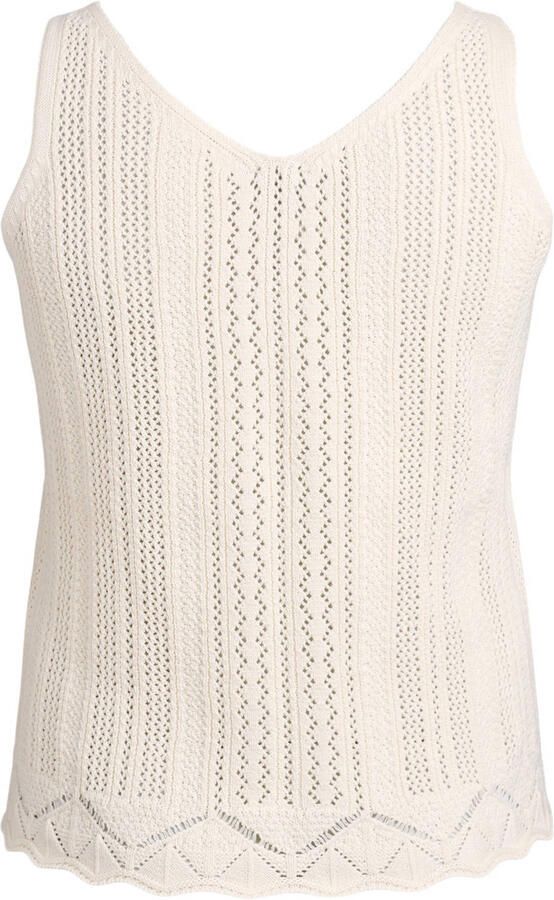Zizzi top gehaakt beige - Foto 2