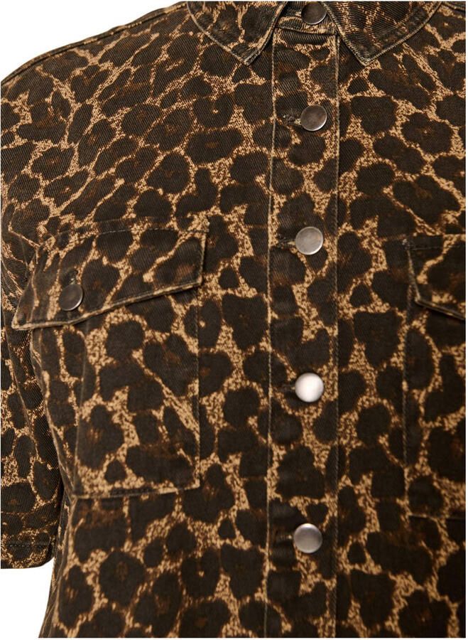 Zizzi top met panterprint beige - Foto 2