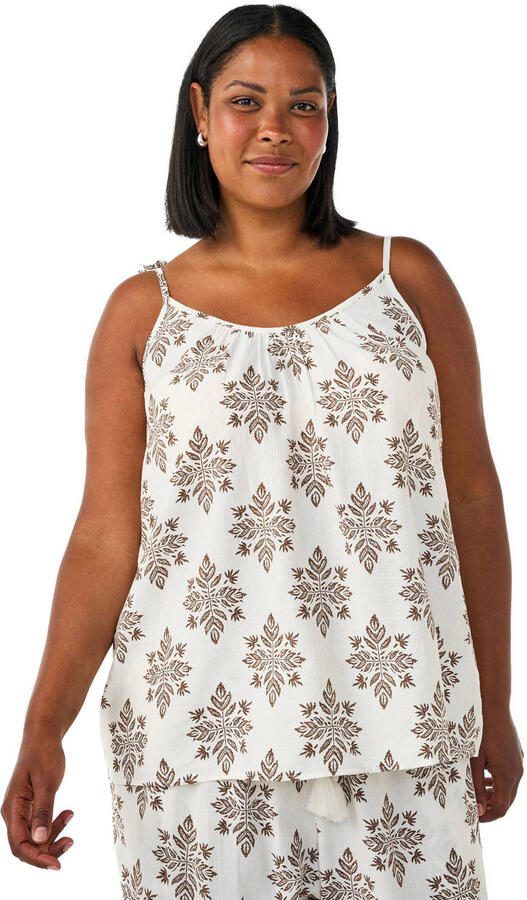 Zizzi top met print Plus Size ecru - Foto 3