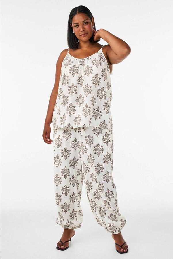 Zizzi top met print Plus Size ecru - Foto 2
