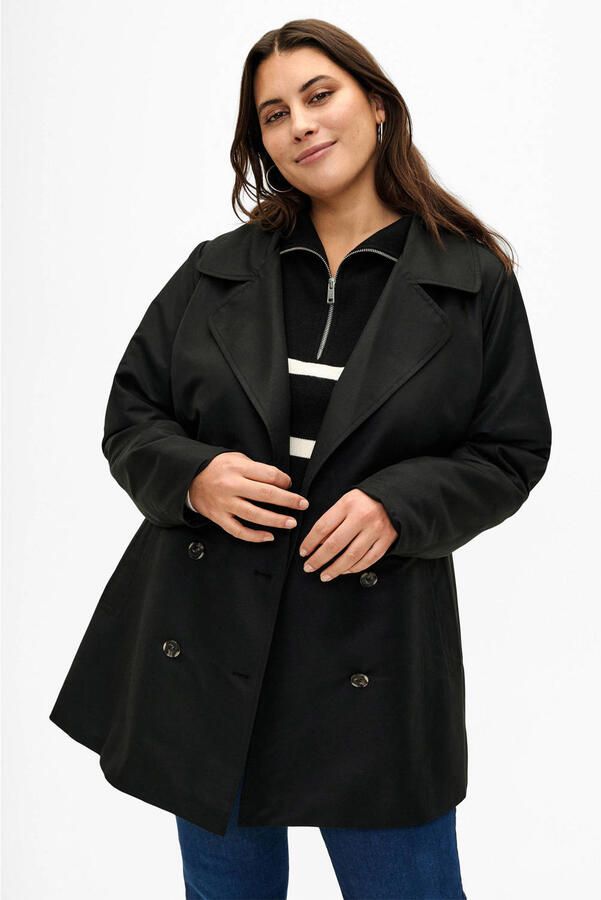 Zizzi trenchcoat zwart - Foto 4