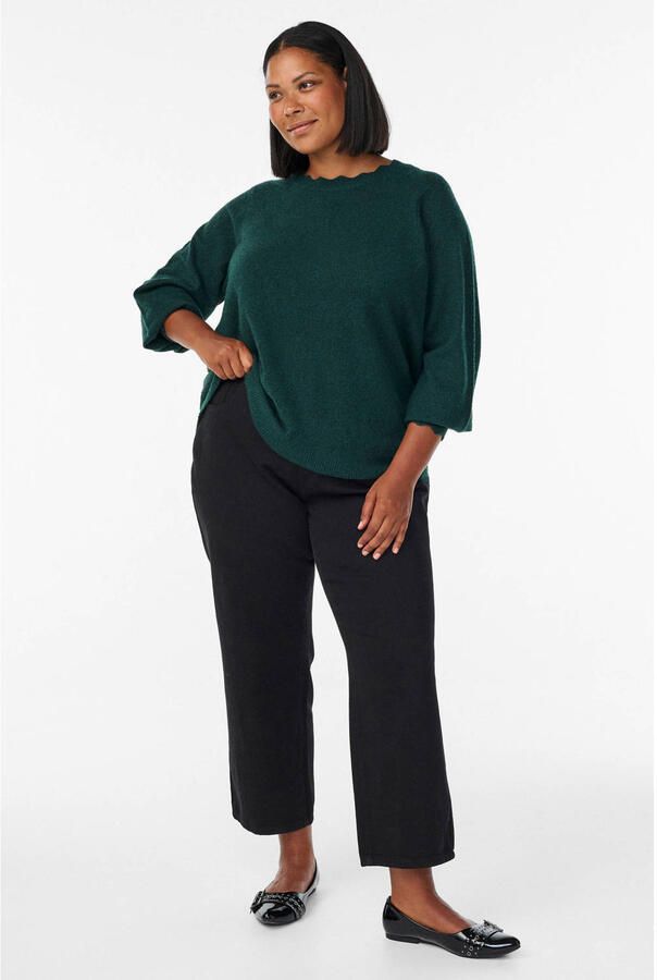 Zizzi trui Plus Size donkergroen - Foto 3