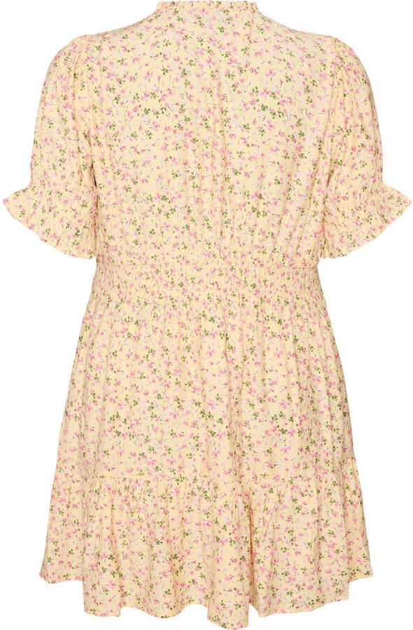 Zizzi viscose blousejurk Plus Size lichtgeel - Foto 3