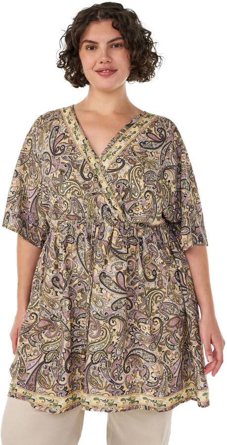 Zizzi viscose tuniek Plus Size met paisley meerkleurig - Foto 3