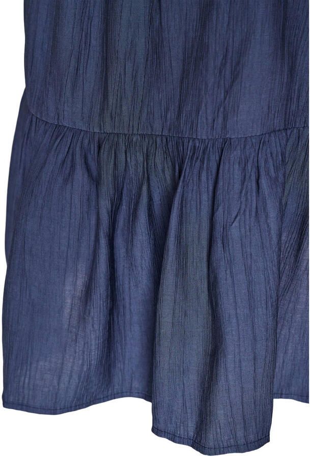 Zizzi viscose zomerblousejurk Plus Size donkerblauw - Foto 2