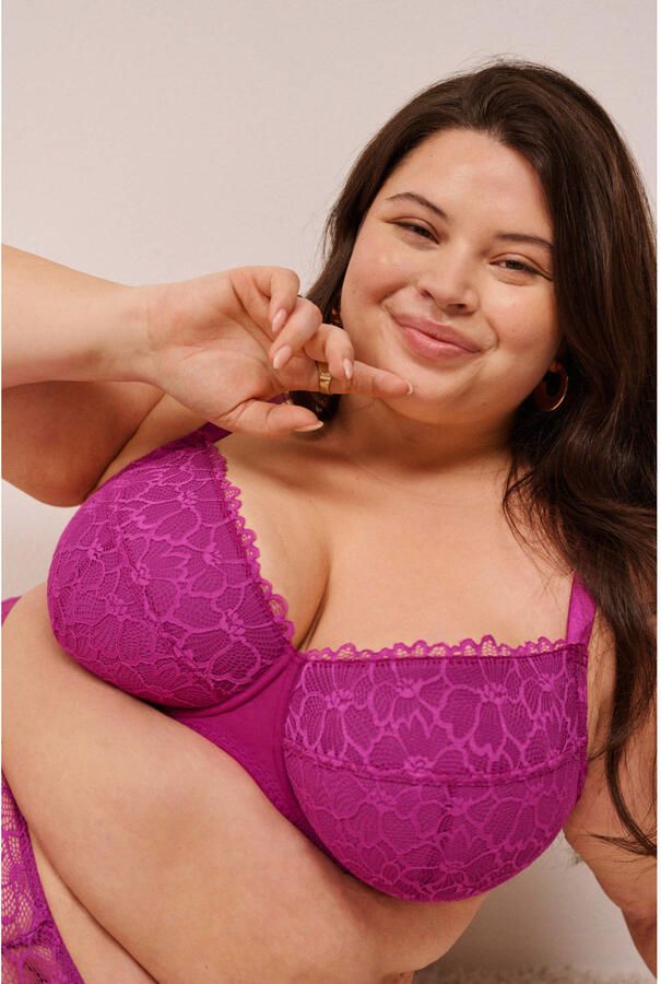 Zizzi voorgevormde beugel-bh Plus Size fuchsia