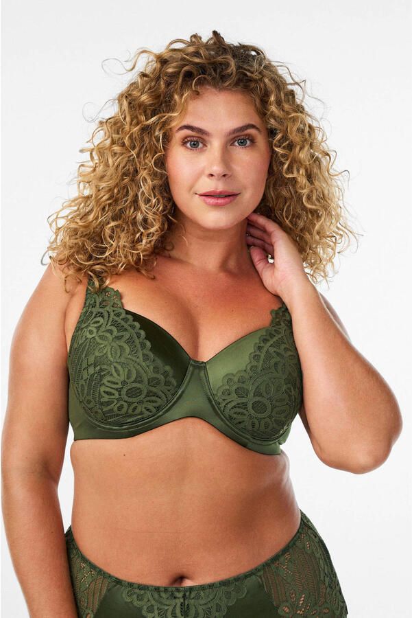 Zizzi voorgevormde beugel-bh Plus Size groen