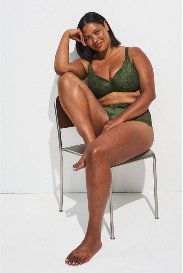 Zizzi voorgevormde beugel-bh Plus Size groen - Foto 3