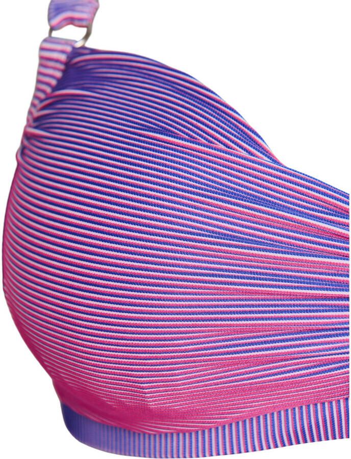 Zizzi voorgevormde beugel bikinitop SVARY met ribstructuur roze - Foto 3