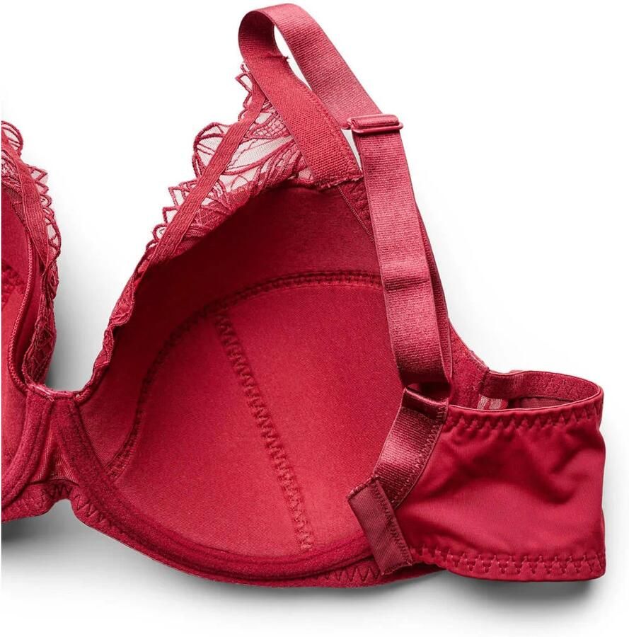 Zizzi voorgevormde Plus Size kanten beugel-bh rood - Foto 2
