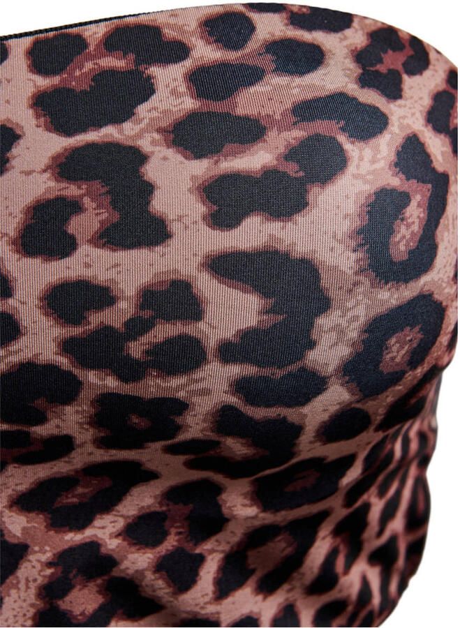 Zizzi voorgevormde strapless bandeau bikinitop CAANNE bruin