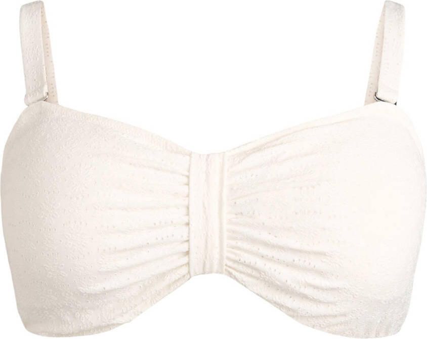 Zizzi voorgevormde strapless bandeau bikinitop Salina wit
