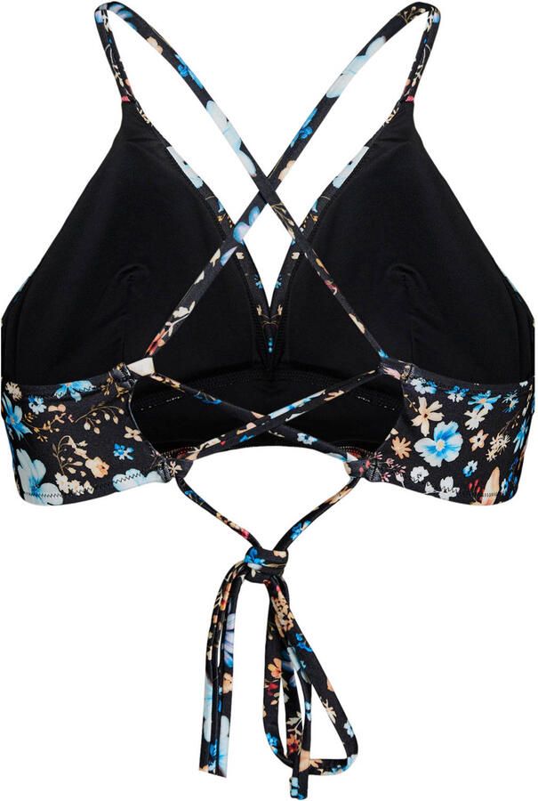 Zizzi voorgevormde triangel bikinitop CAANNE zwart multi - Foto 2
