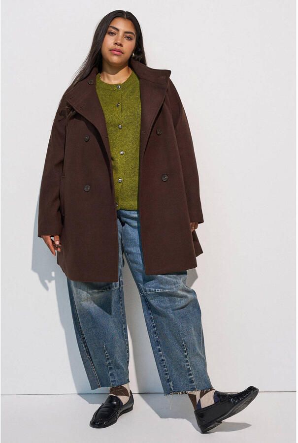 Zizzi winterjas Plus Size donkerbruin - Foto 3