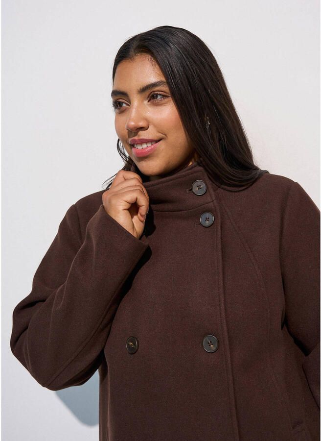 Zizzi winterjas Plus Size donkerbruin - Foto 2
