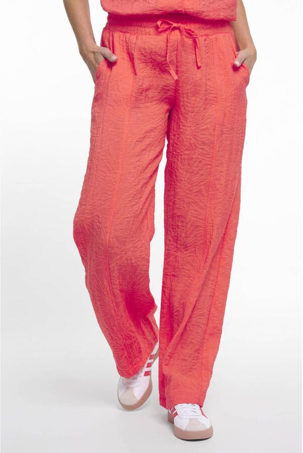 Zoso high waist broek koraalrood
