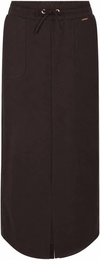 Zoso midi rok met split donkerbruin