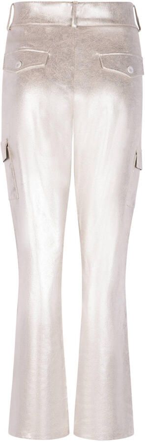 Zoso straight regular waist cargo broek zand - Foto 3