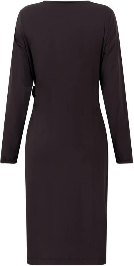 Zoso travelstof bodycon midi jurk donkerbruin - Foto 2
