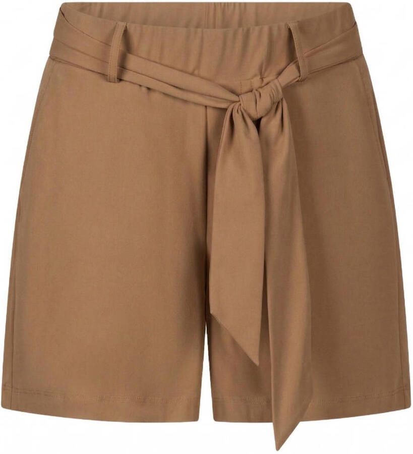 Zoso travelstof high waist casual short bruin