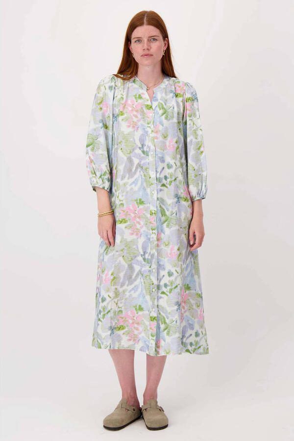 Zusss blousejurk met bloemenprint lichtblauw - Foto 2