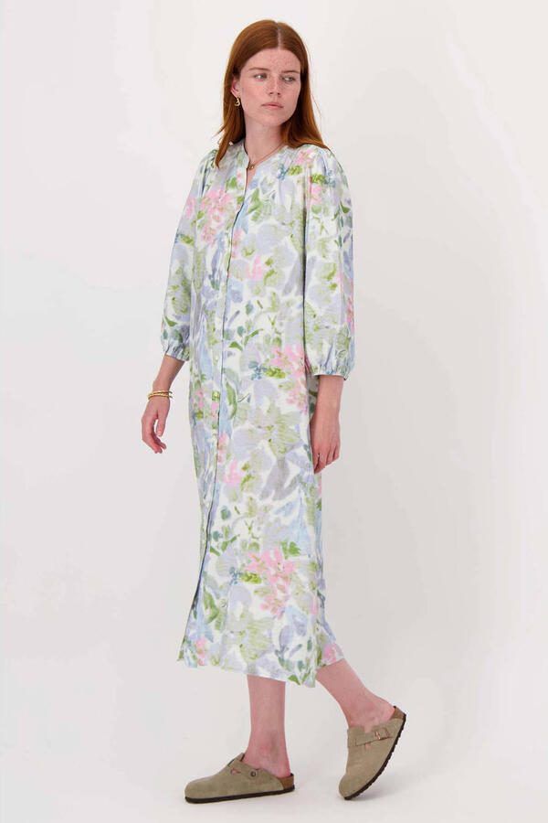 Zusss blousejurk met bloemenprint lichtblauw - Foto 3