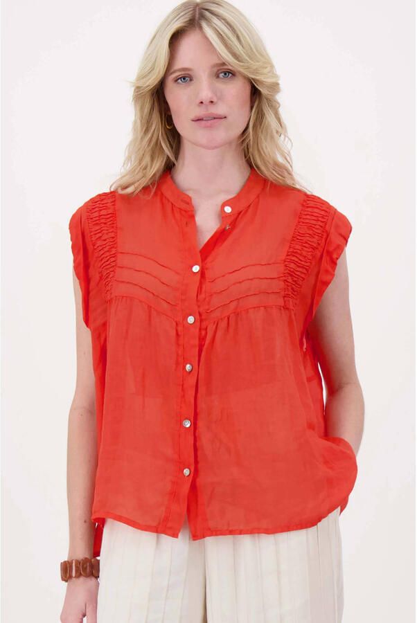 Zusss blousetop koraalrood