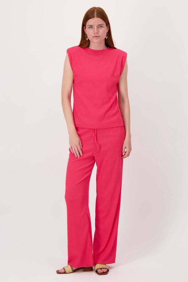 Zusss casual broek met regular waist straight magenta - Foto 2