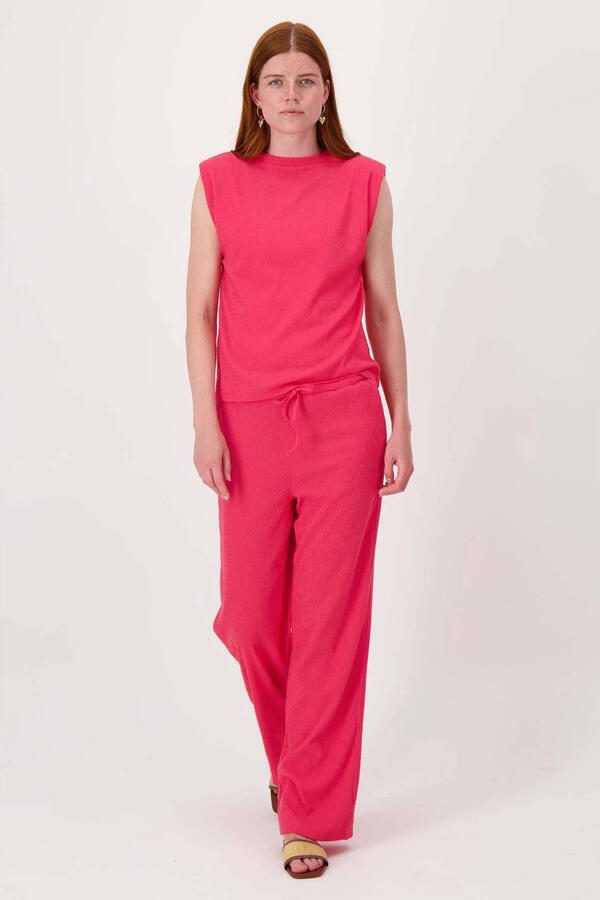 Zusss casual broek met regular waist straight magenta - Foto 3
