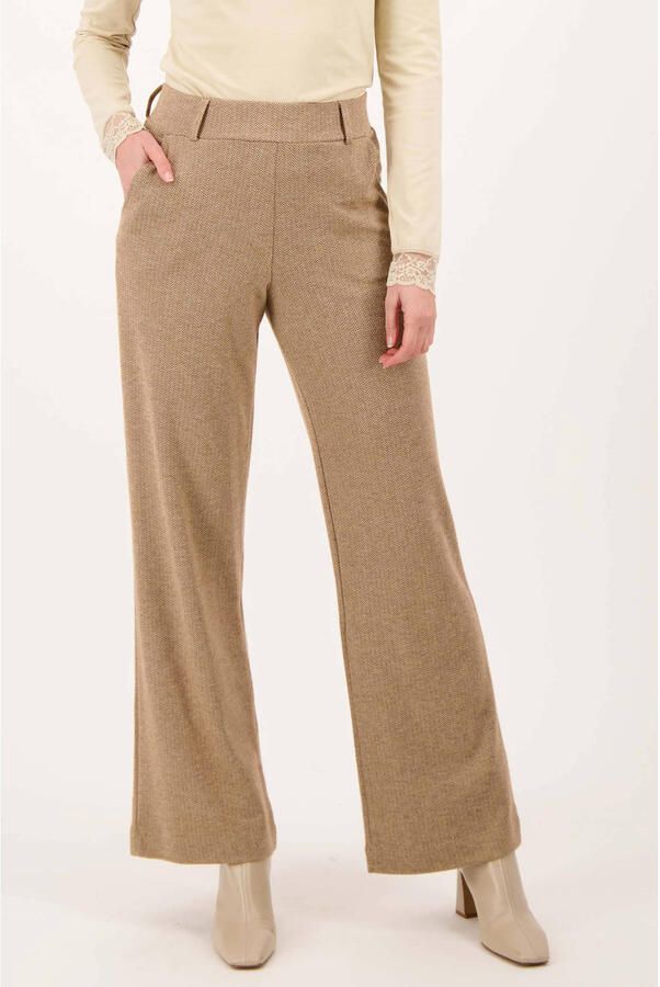 Zusss flared broek beige