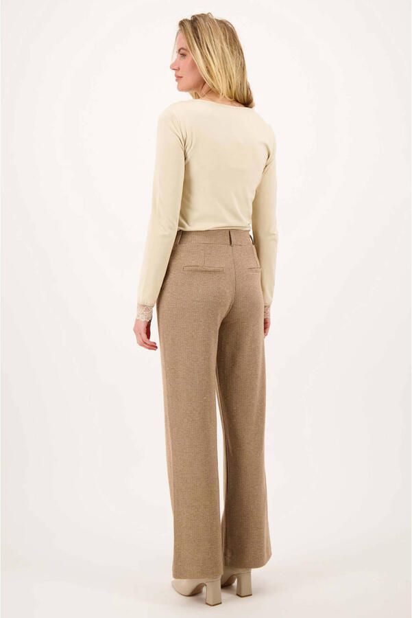Zusss flared broek beige - Foto 2