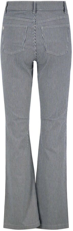 Zusss flared regular waist flared broek donkerblauw