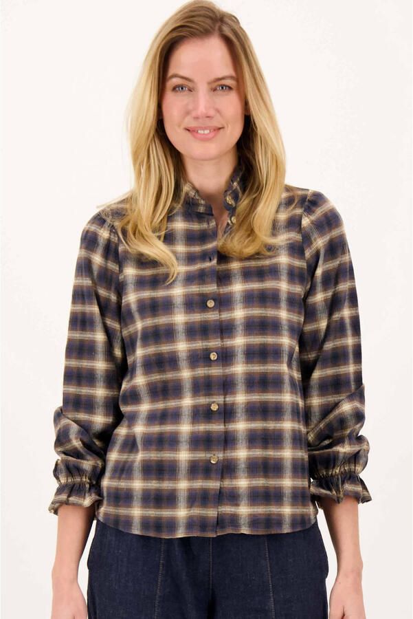 Zusss geruite blouse bruin