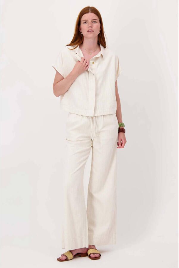 Zusss casual broek straight fit ecru - Foto 2