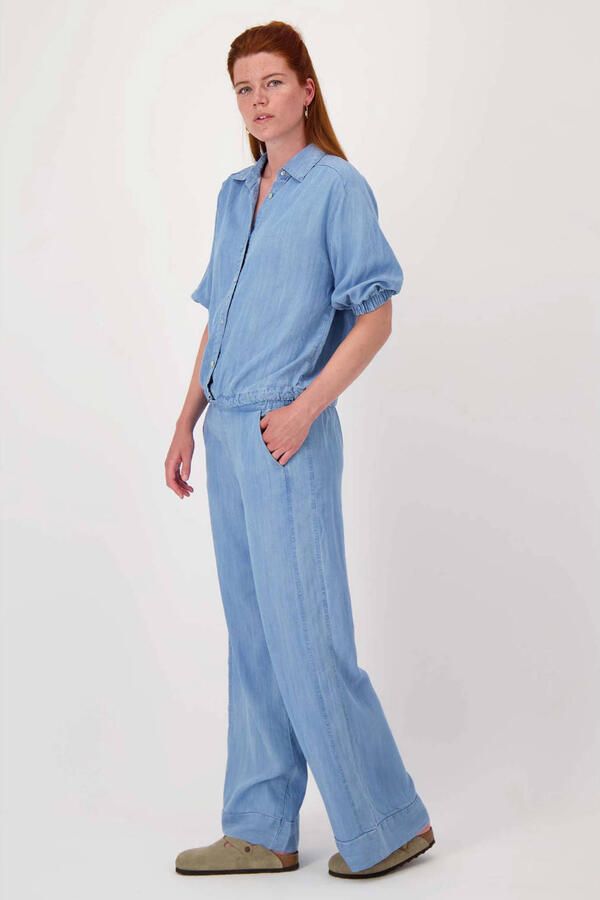 Zusss straight regular waist casual broek light blue denim - Foto 2