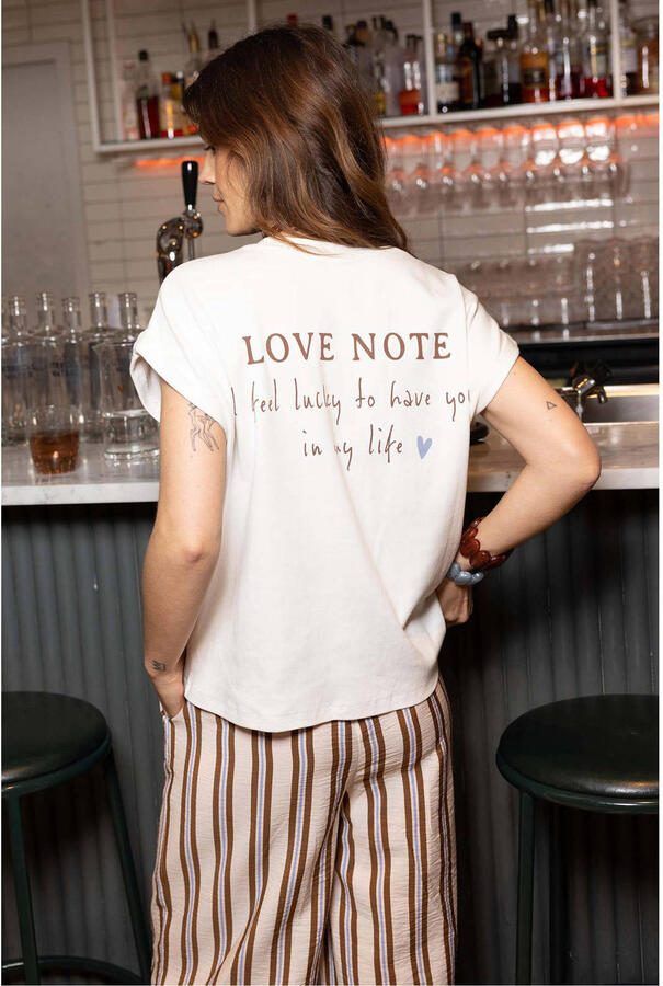 Zusss T-shirt met backprint ecru - Foto 2