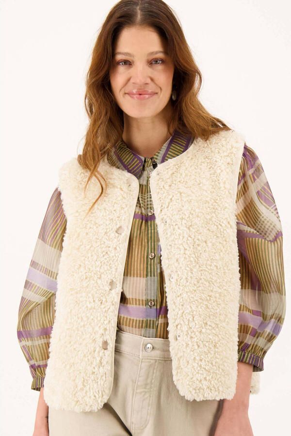 Zusss teddy gilet ecru