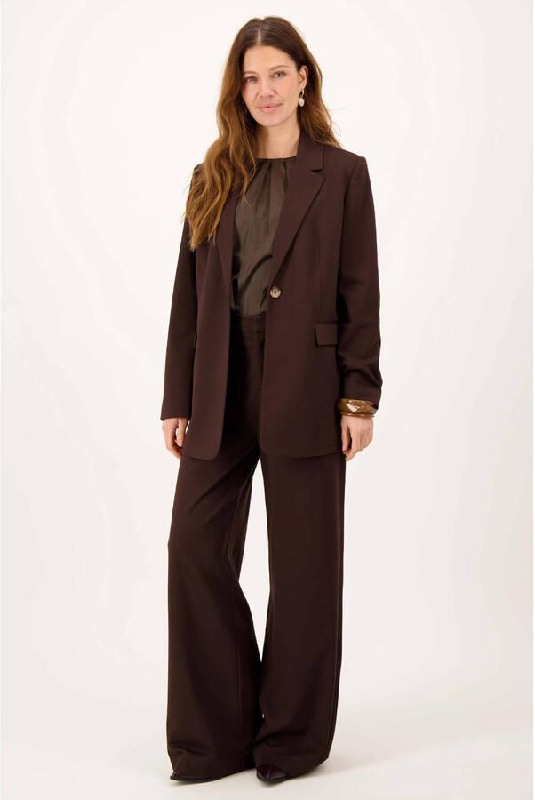 Zusss wide leg broek bruin - Foto 2