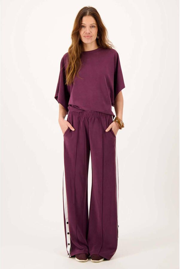 Zusss wide leg broek donkerrood - Foto 2