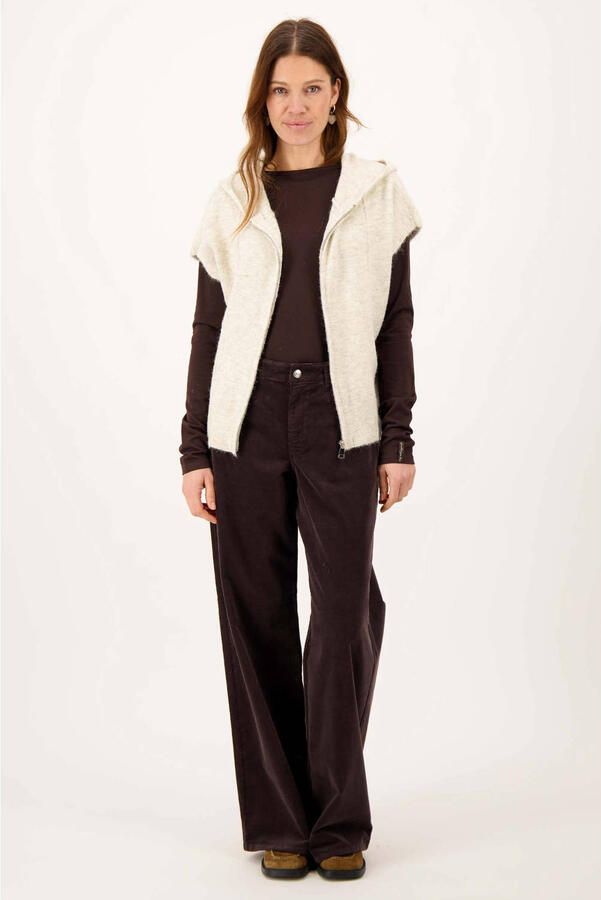 Zusss wide leg corduroy broek bruin - Foto 2