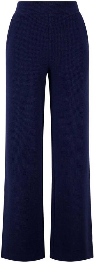 Zusss wide leg high waist casual broek marineblauw - Foto 3