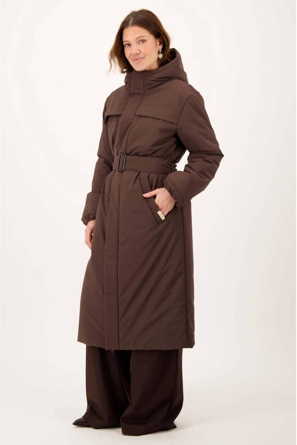 Zusss winterjas met ceintuur bruin - Foto 3