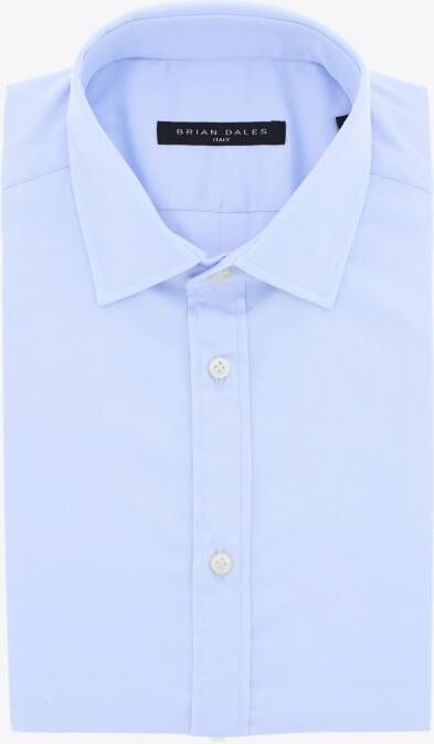 Brian Dales Hemd Blauw Stretch
