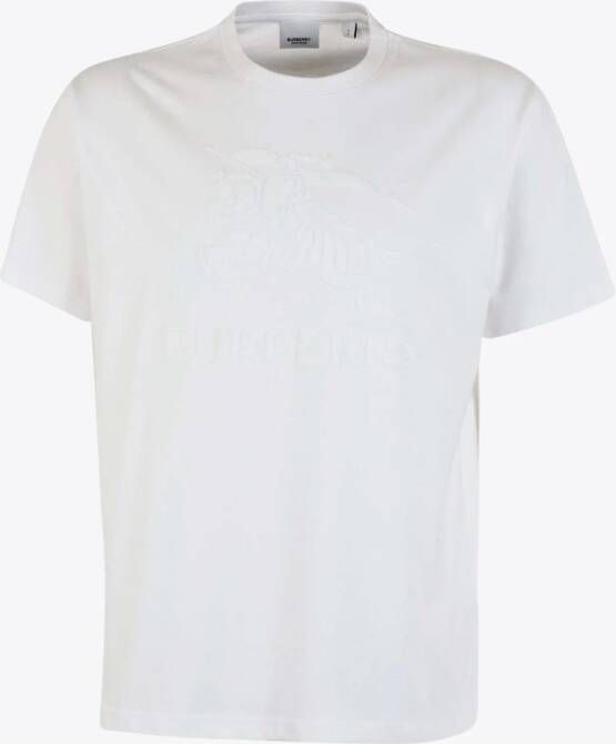 Burberry T-shirt Wit Crest