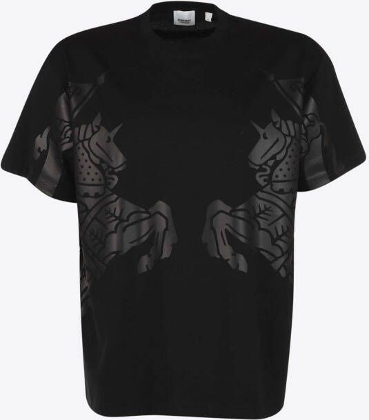 Burberry T-shirt Zwart Crest