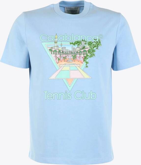Casablanca T-shirt Blauw Tennisclub