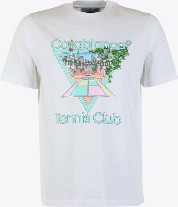 Casablanca T-shirt Wit Tennisclub