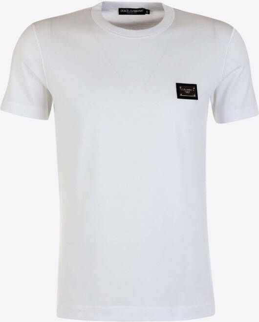 Dolce & Gabbana T-shirt Wit Plaque